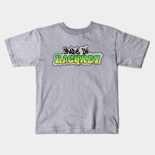 Made in Hackney I Garffiti I Neon Colors I Green Kids T-Shirt